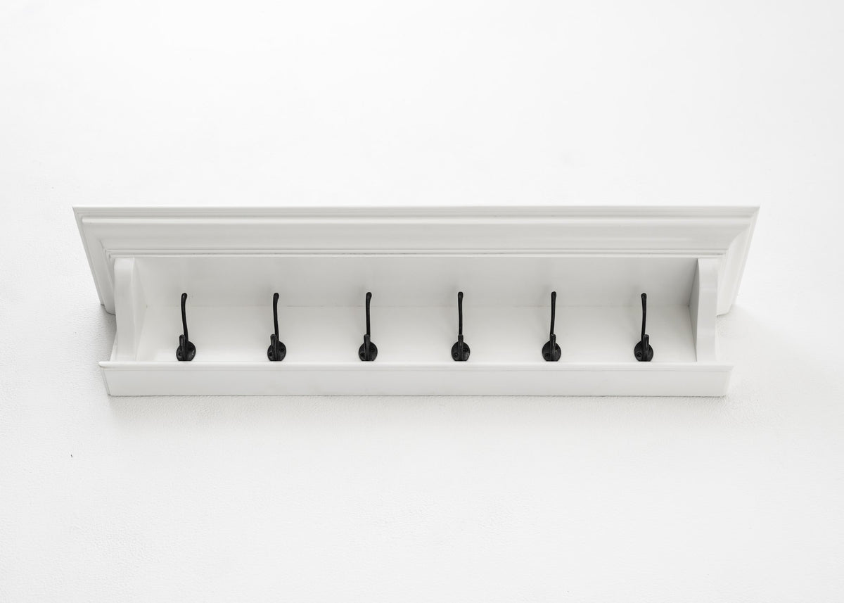 NovaSolo Halifax 6 Hook Coat Rack 100cm, Classic White – view 10