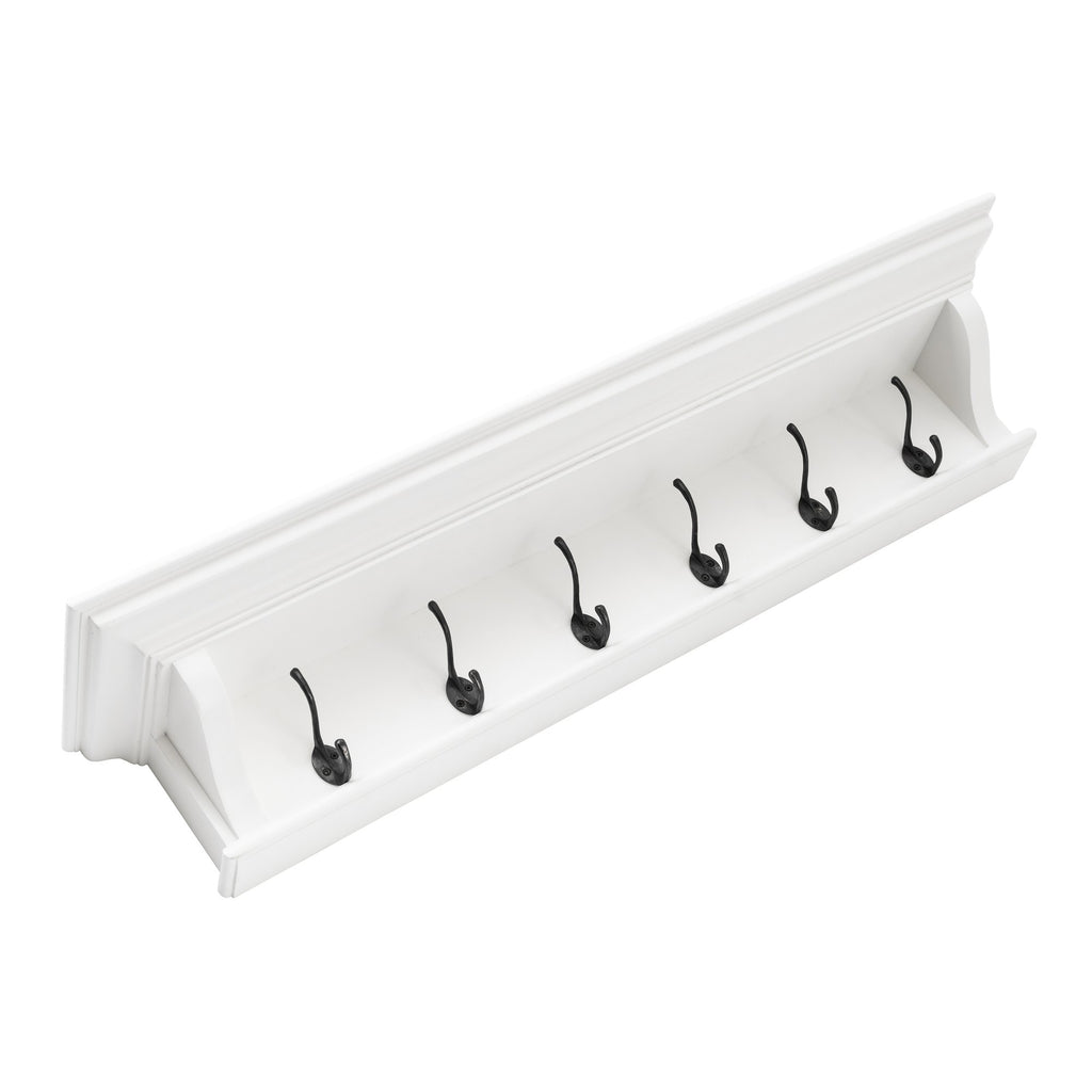 NovaSolo Halifax 6 Hook Coat Rack 100cm, Classic White – view 2