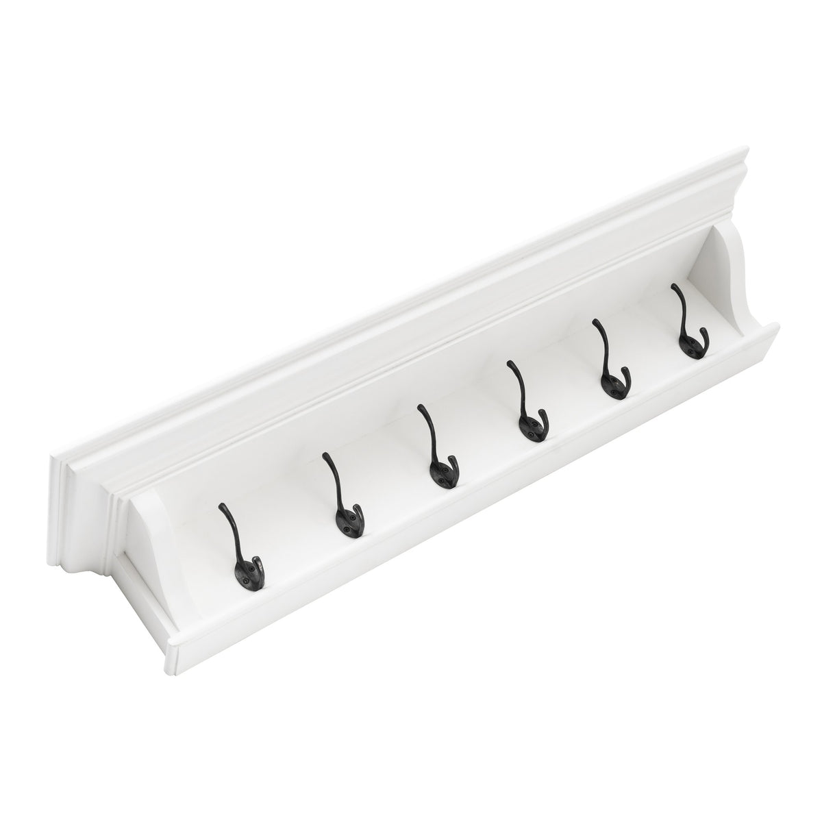 NovaSolo Halifax 6 Hook Coat Rack 100cm, Classic White – view 2