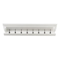 NovaSolo Halifax 8 Hook Coat Rack 130cm, Classic White