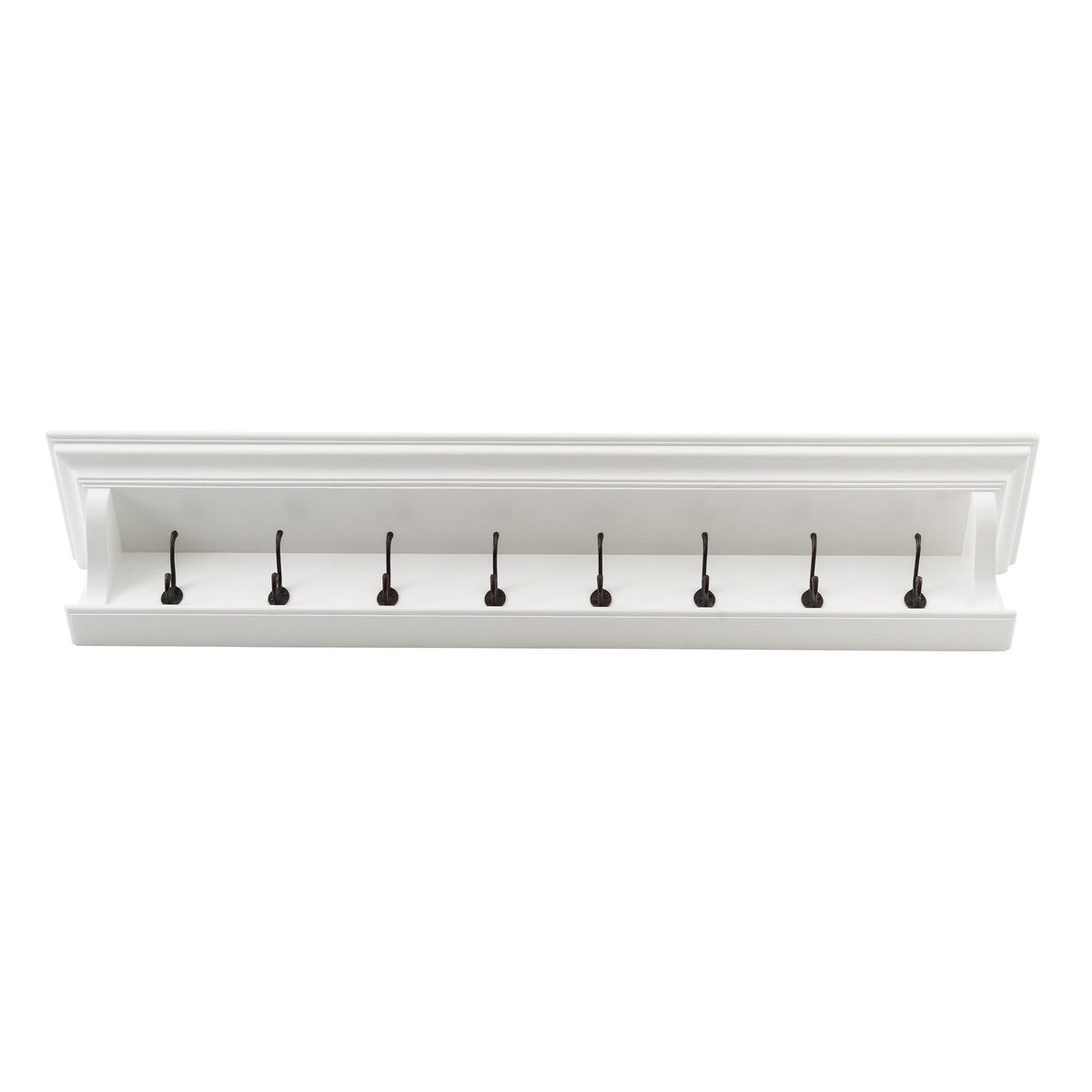 NovaSolo Halifax 8 Hook Coat Rack 130cm, Classic White