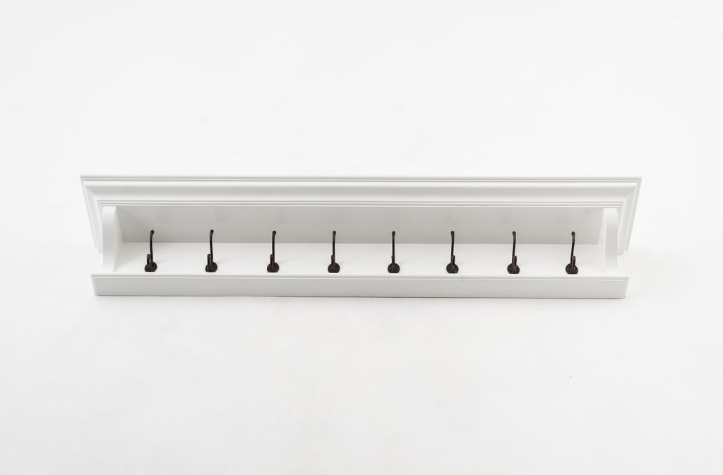NovaSolo Halifax 8 Hook Coat Rack 130cm, Classic White – view 10