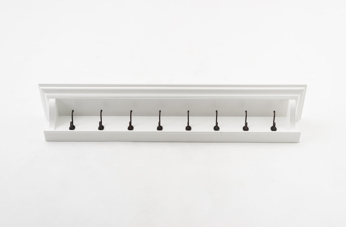 NovaSolo Halifax 8 Hook Coat Rack 130cm, Classic White – view 10