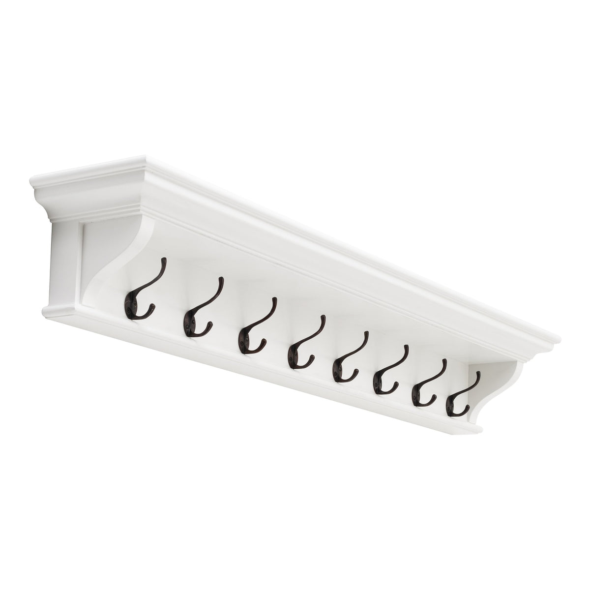 NovaSolo Halifax 8 Hook Coat Rack 130cm, Classic White – view 2