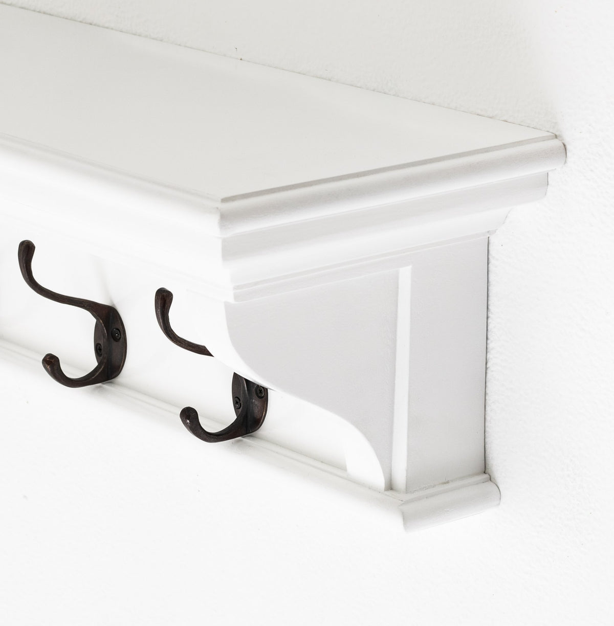 NovaSolo Halifax 8 Hook Coat Rack 130cm, Classic White – view 7