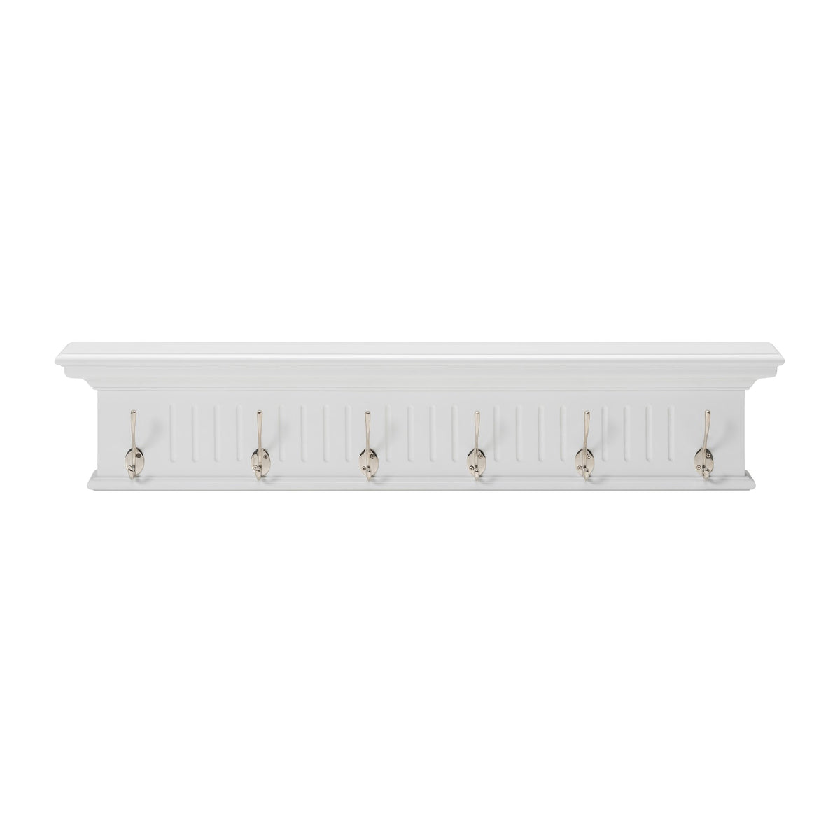 NovaSolo Skansen 6 Hook Coat Rack, Classic White