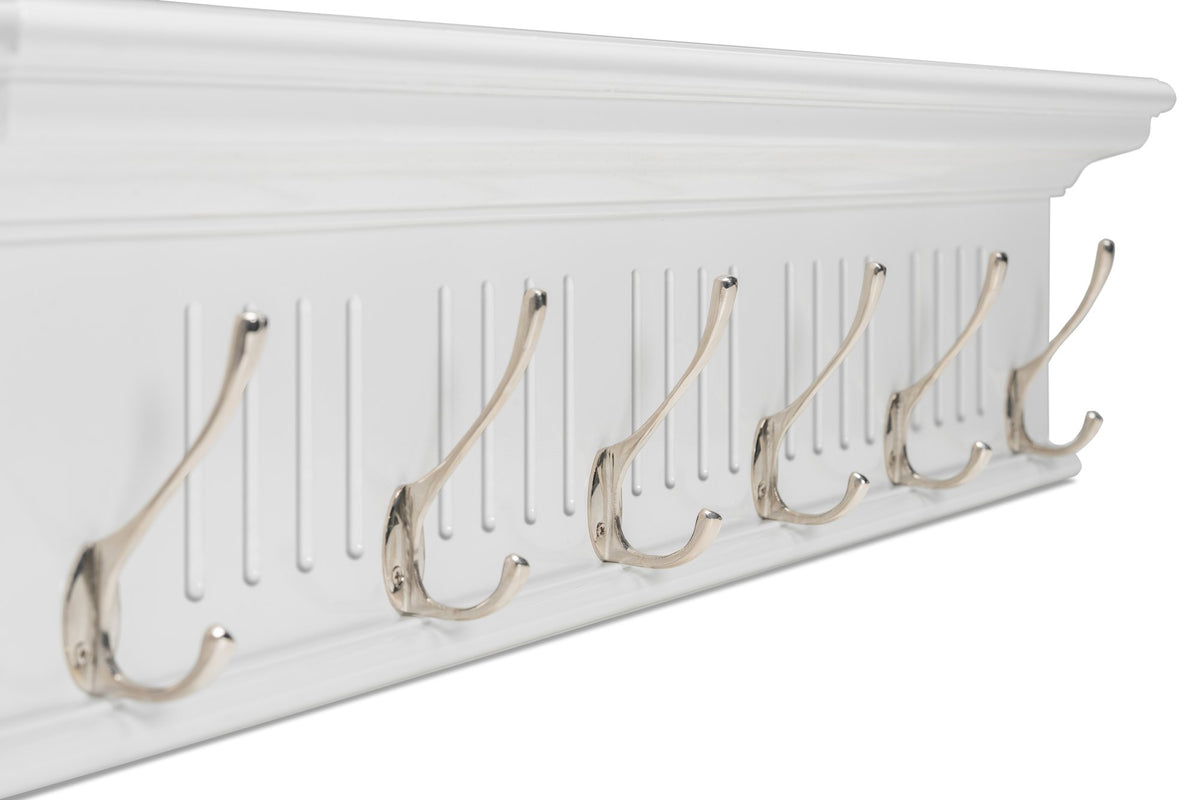 NovaSolo Skansen 6 Hook Coat Rack, Classic White – view 6