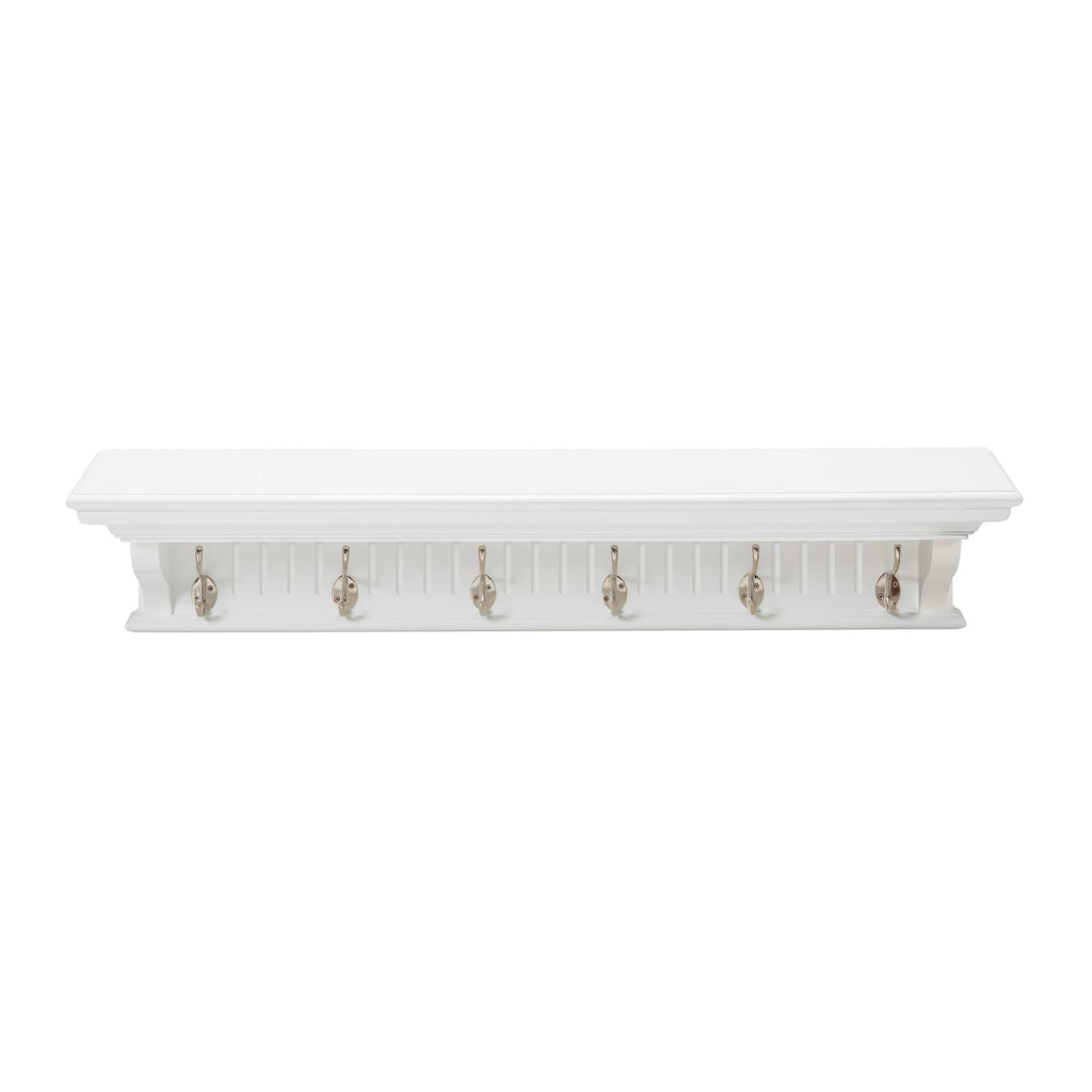 NovaSolo Skansen 6 Hook Coat Rack, Classic White