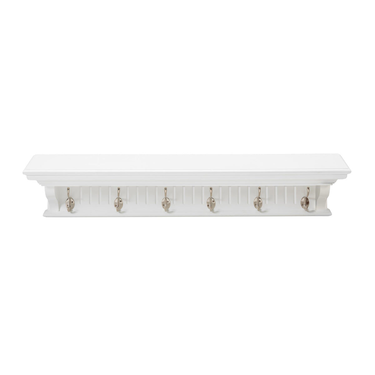 NovaSolo Skansen 6 Hook Coat Rack, Classic White