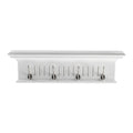 NovaSolo Skansen 4 Hook Coat Rack, Classic White