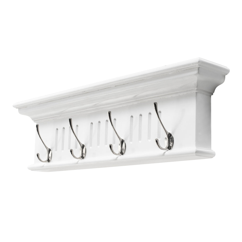 NovaSolo Skansen 4 Hook Coat Rack, Classic White – view 3