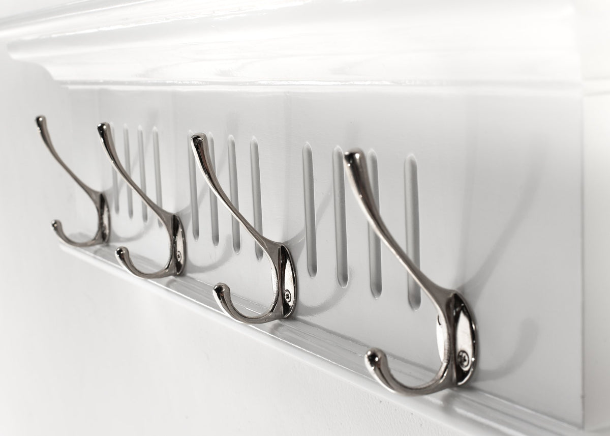 NovaSolo Skansen 4 Hook Coat Rack, Classic White – view 6