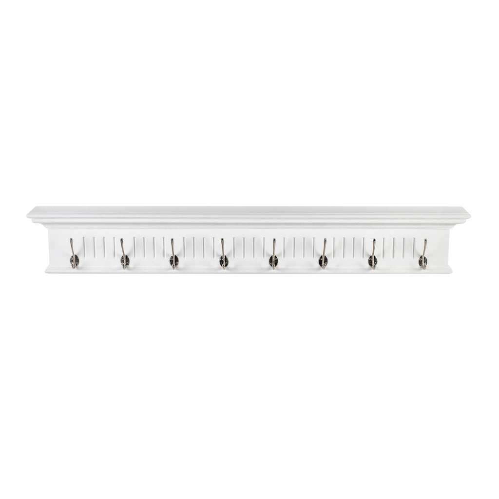 NovaSolo Skansen 8 Hook Coat Rack, Classic White