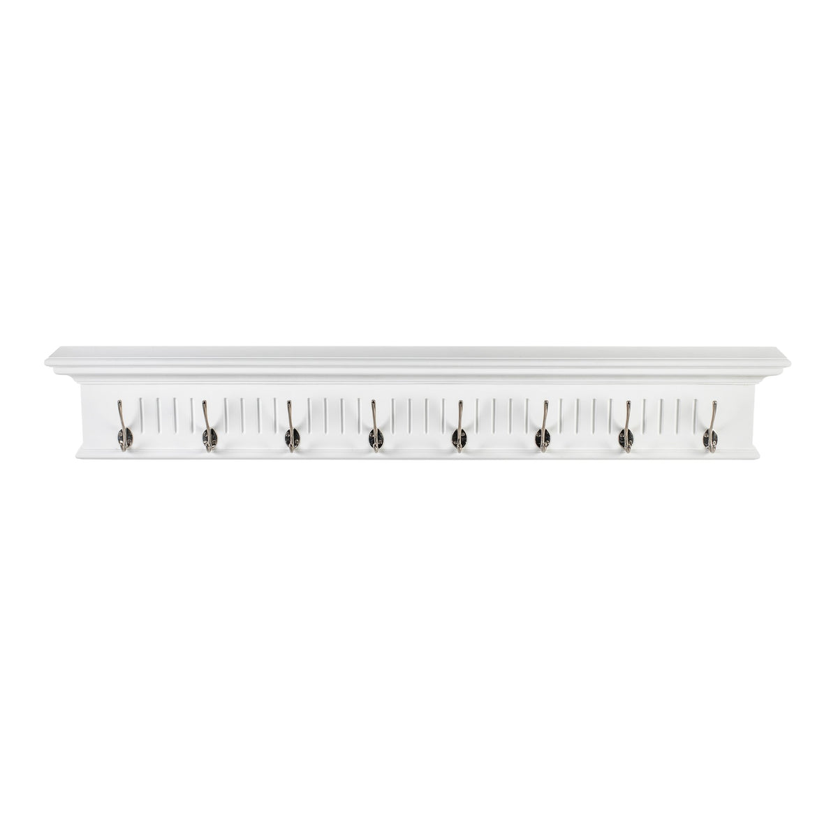 NovaSolo Skansen 8 Hook Coat Rack, Classic White