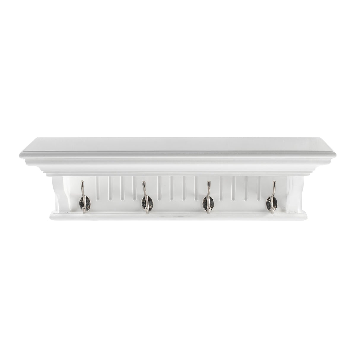 NovaSolo Skansen 4 Hook Coat Rack, Classic White