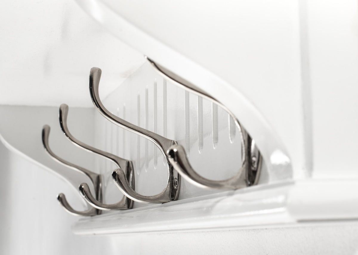 NovaSolo Skansen 4 Hook Coat Rack, Classic White – view 6