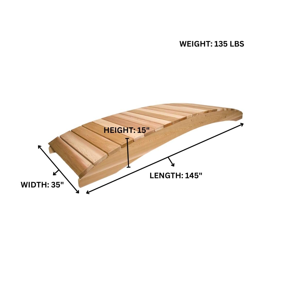 All Things Cedar 12-ft Garden Bridge – view 4