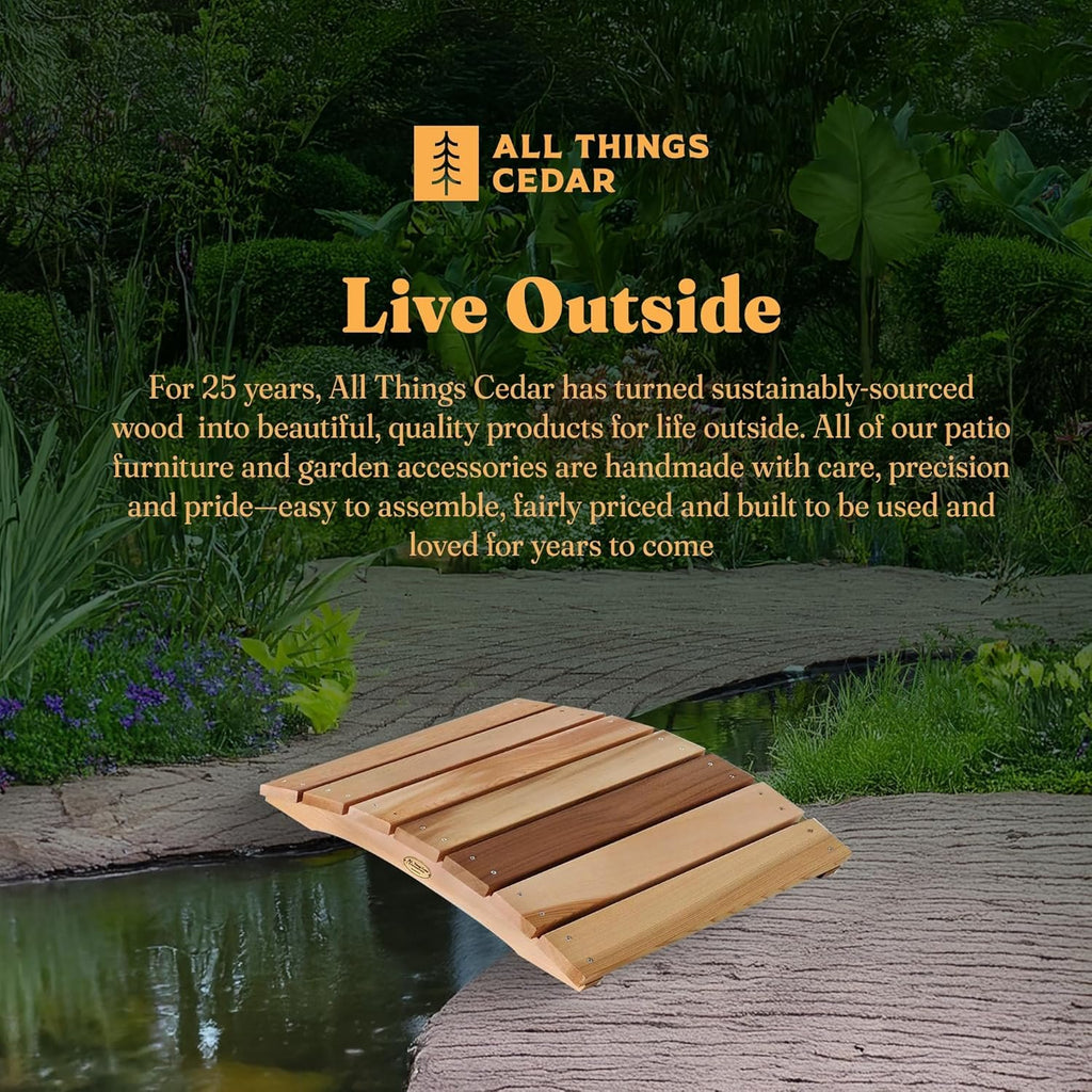 All Things Cedar 2-ft Gnome Garden Bridge – view 3