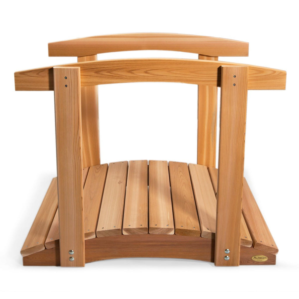 All Things Cedar 3-ft Garden Bridge with Side Rails – view 3