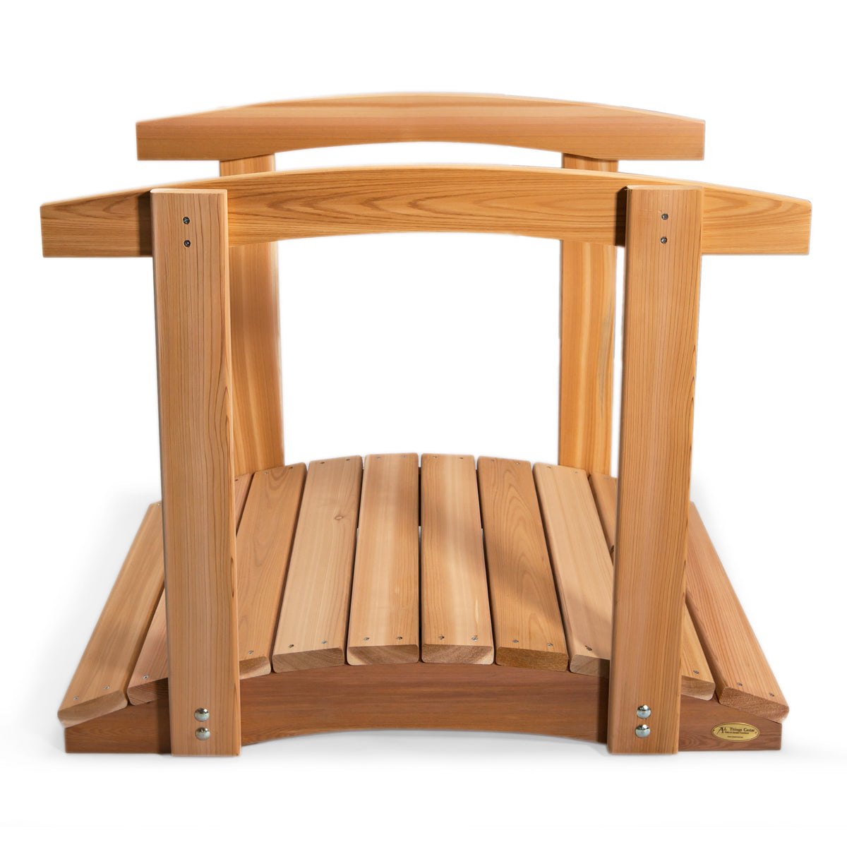 All Things Cedar 3-ft Garden Bridge with Side Rails – view 3