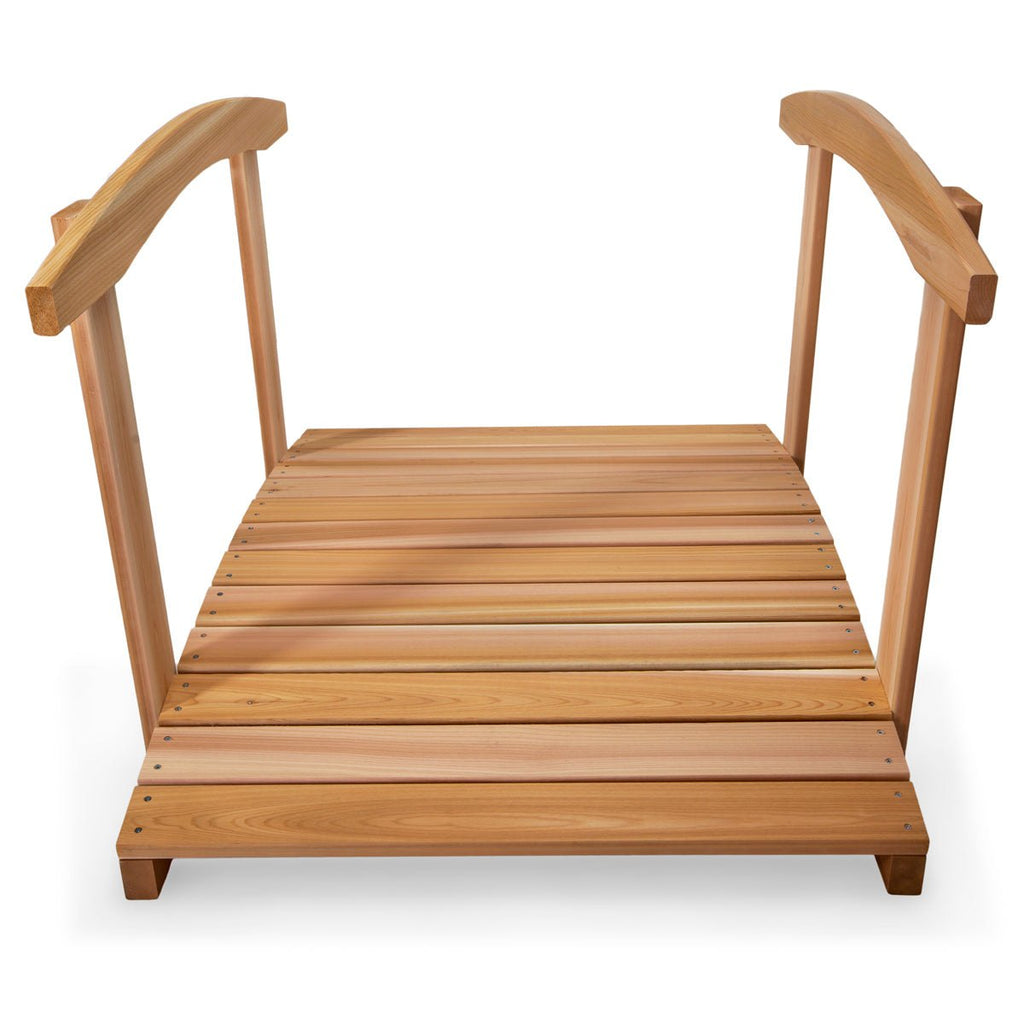 All Things Cedar 4-ft Garden Bridge with Side Rails – view 2