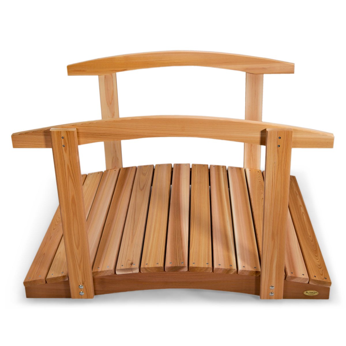 All Things Cedar 4-ft Garden Bridge with Side Rails – view 3