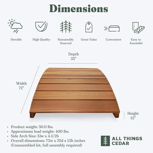 All Things Cedar 6-ft Garden Bridge – view 2