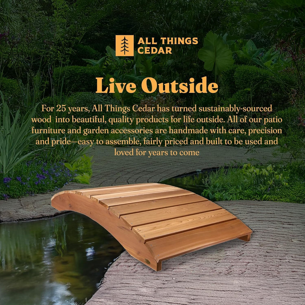 All Things Cedar 6-ft Garden Bridge – view 6