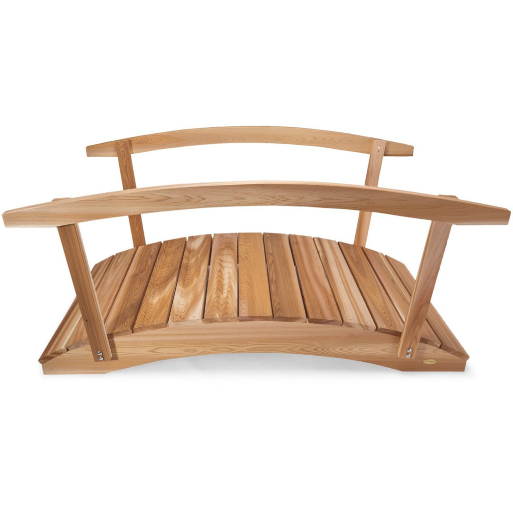 All Things Cedar 6-ft Wood Garden Bridge with Side Rails – view 2