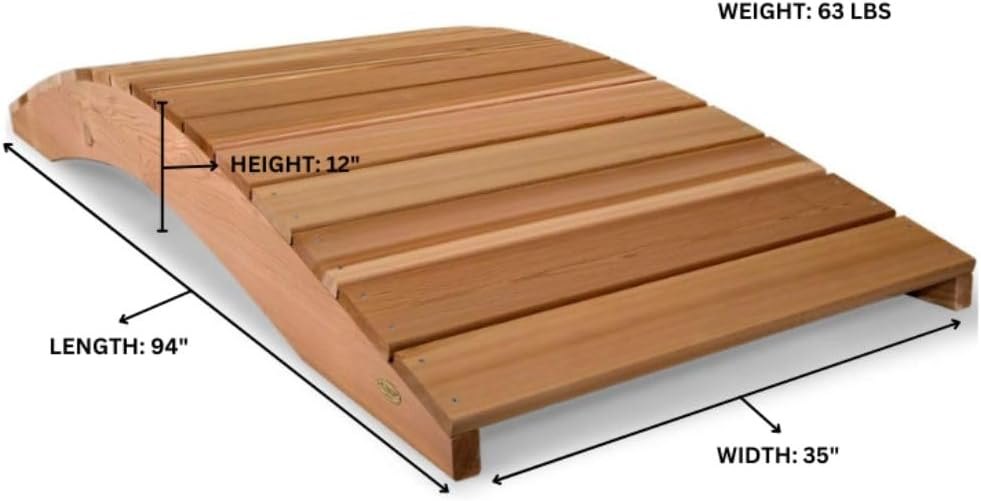 All Things Cedar 8-ft Garden Bridge – view 5