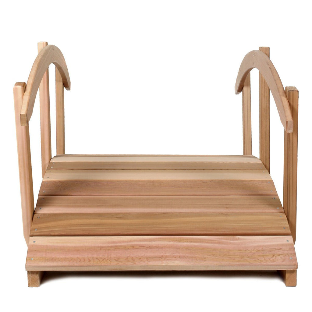 All Things Cedar 8-ft Garden Bridge with Side Rails – view 2