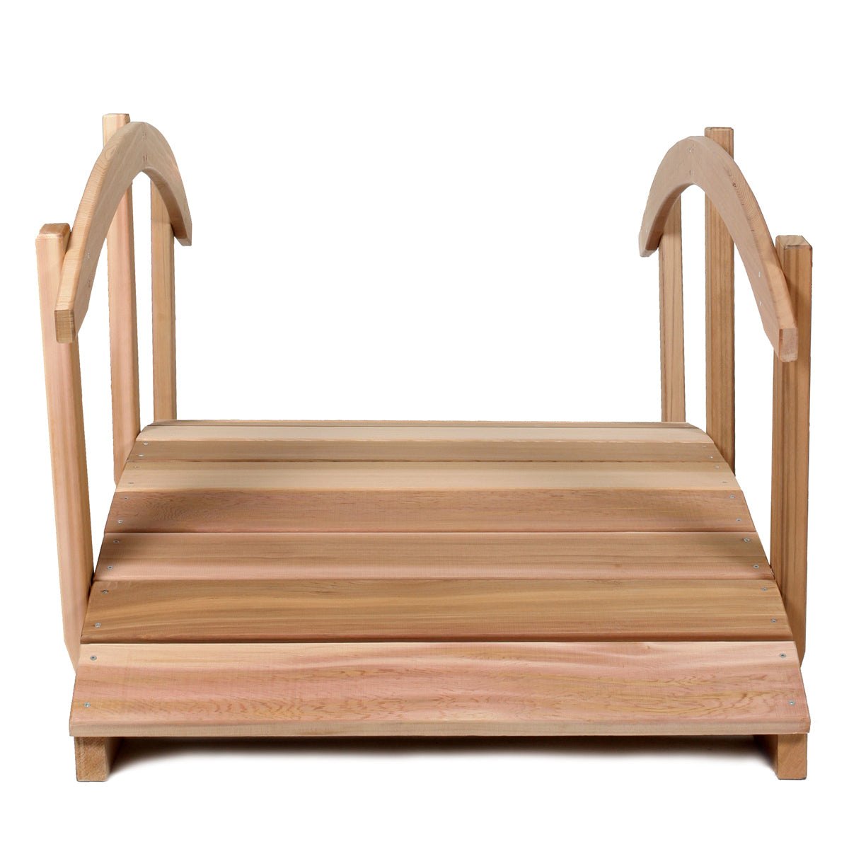 All Things Cedar 8-ft Garden Bridge with Side Rails – view 2