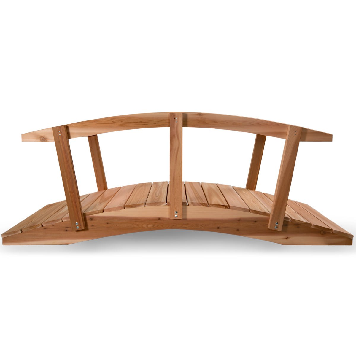 All Things Cedar 8-ft Garden Bridge with Side Rails – view 3