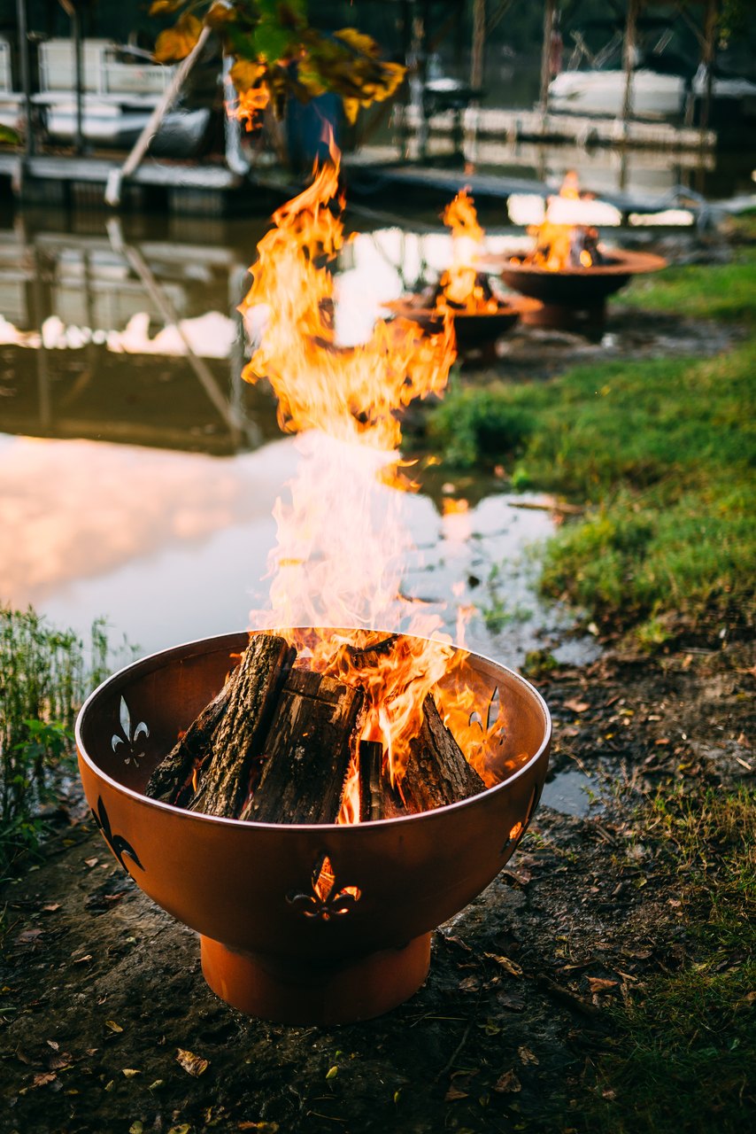 Fire Pit Art Fleur de Lis Fire Pit – view 4