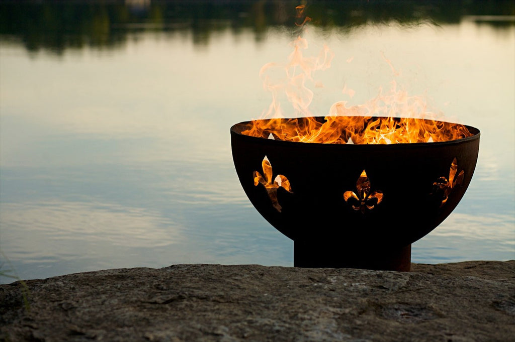 Fire Pit Art Fleur de Lis Fire Pit – view 8