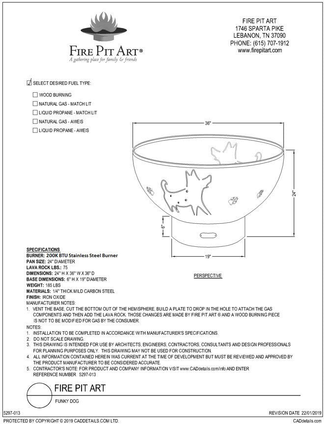 Fire Pit Art Funky Dog Fire Pit – view 3