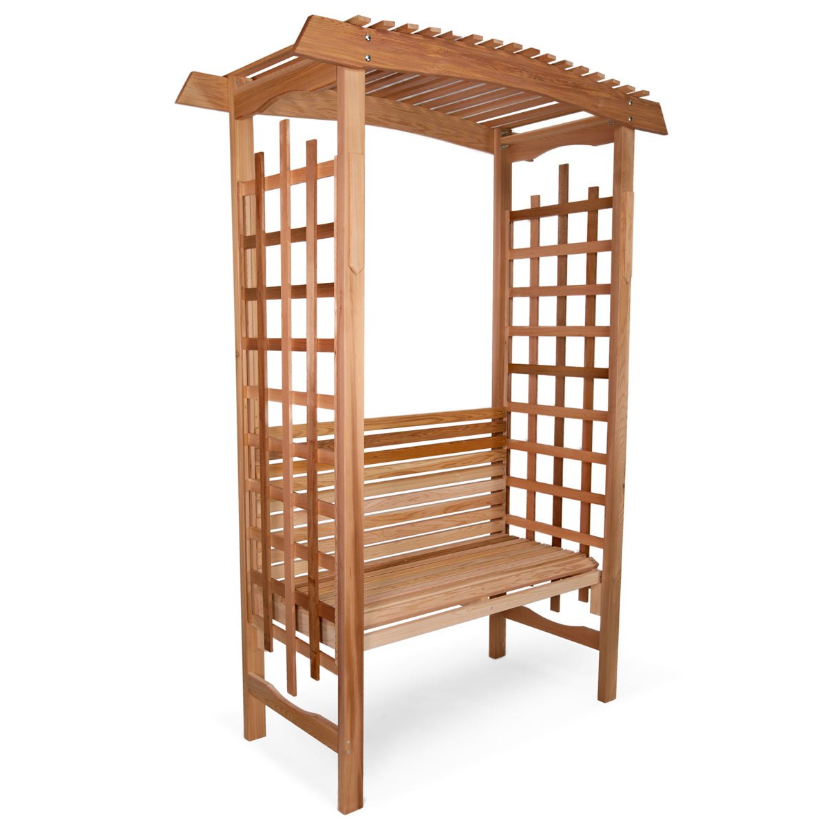 All Things Cedar 5-ft Garden Arbor with Bench