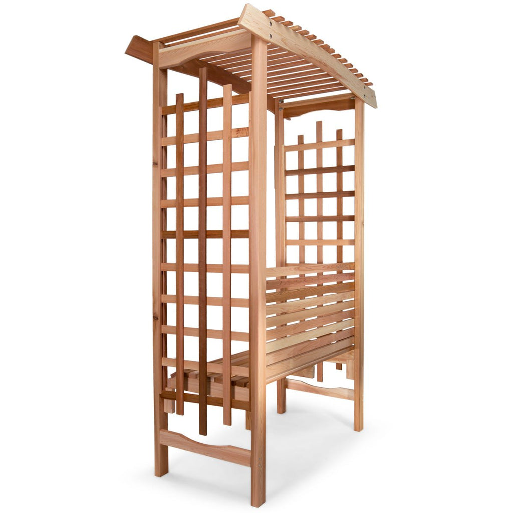 All Things Cedar 5-ft Garden Arbor with Bench – view 3