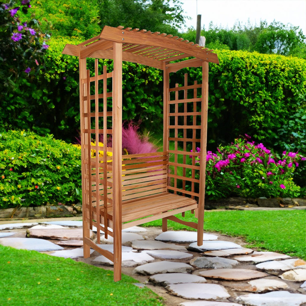 All Things Cedar 5-ft Garden Arbor with Bench – view 5
