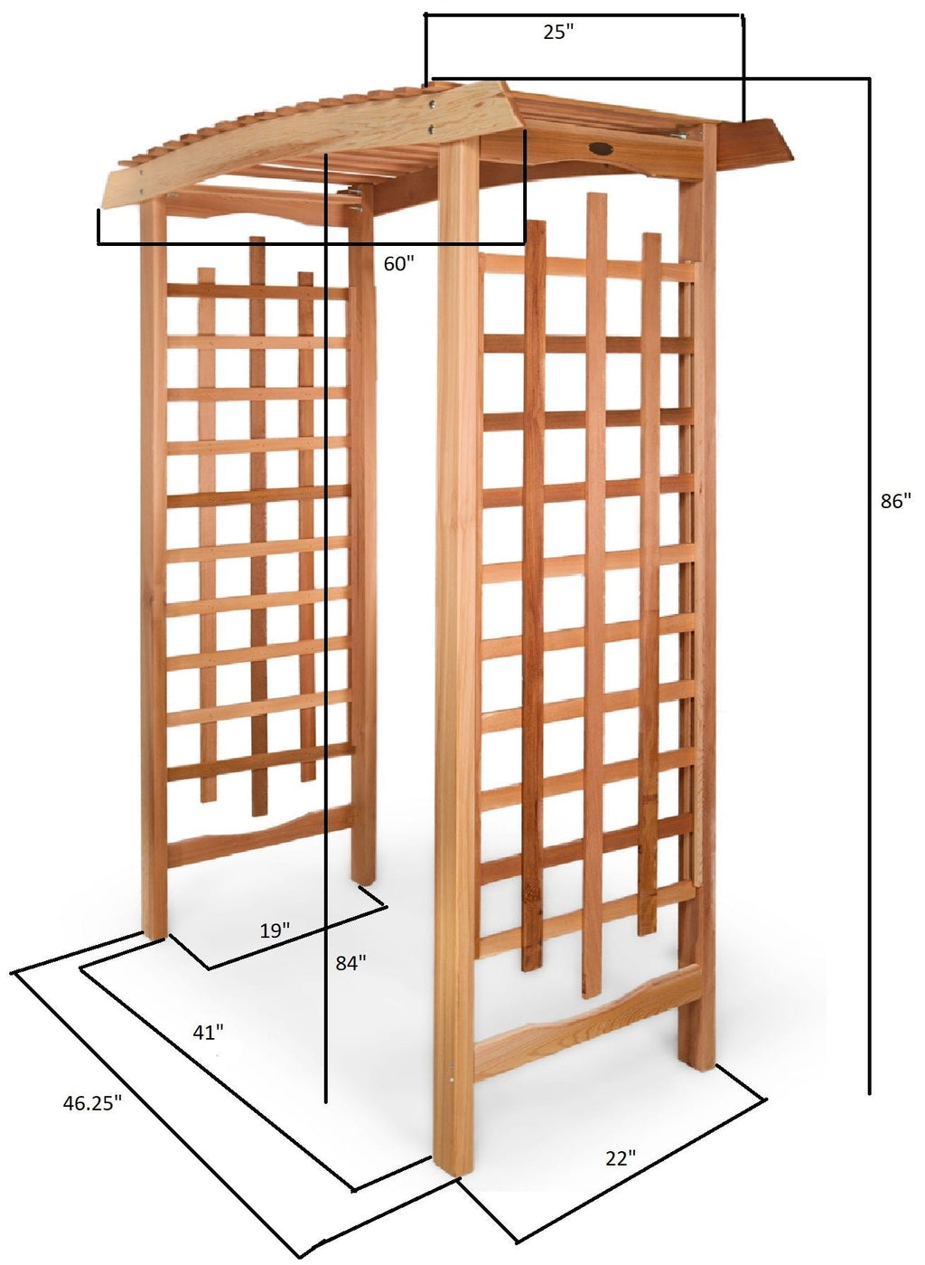 All Things Cedar 5-ft Garden Arbor with Bench – view 7