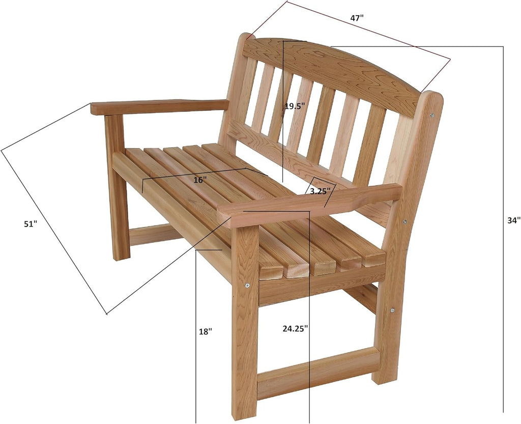All Things Cedar Garden Bench – view 7