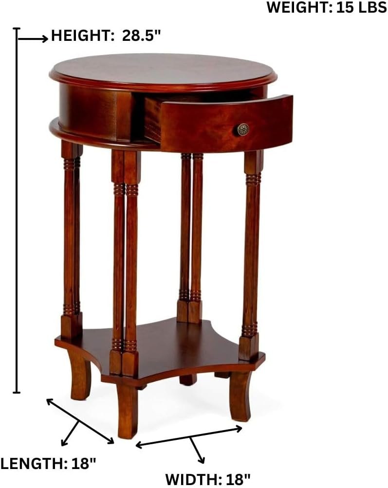 All Things Cedar Round Accent Table – view 7