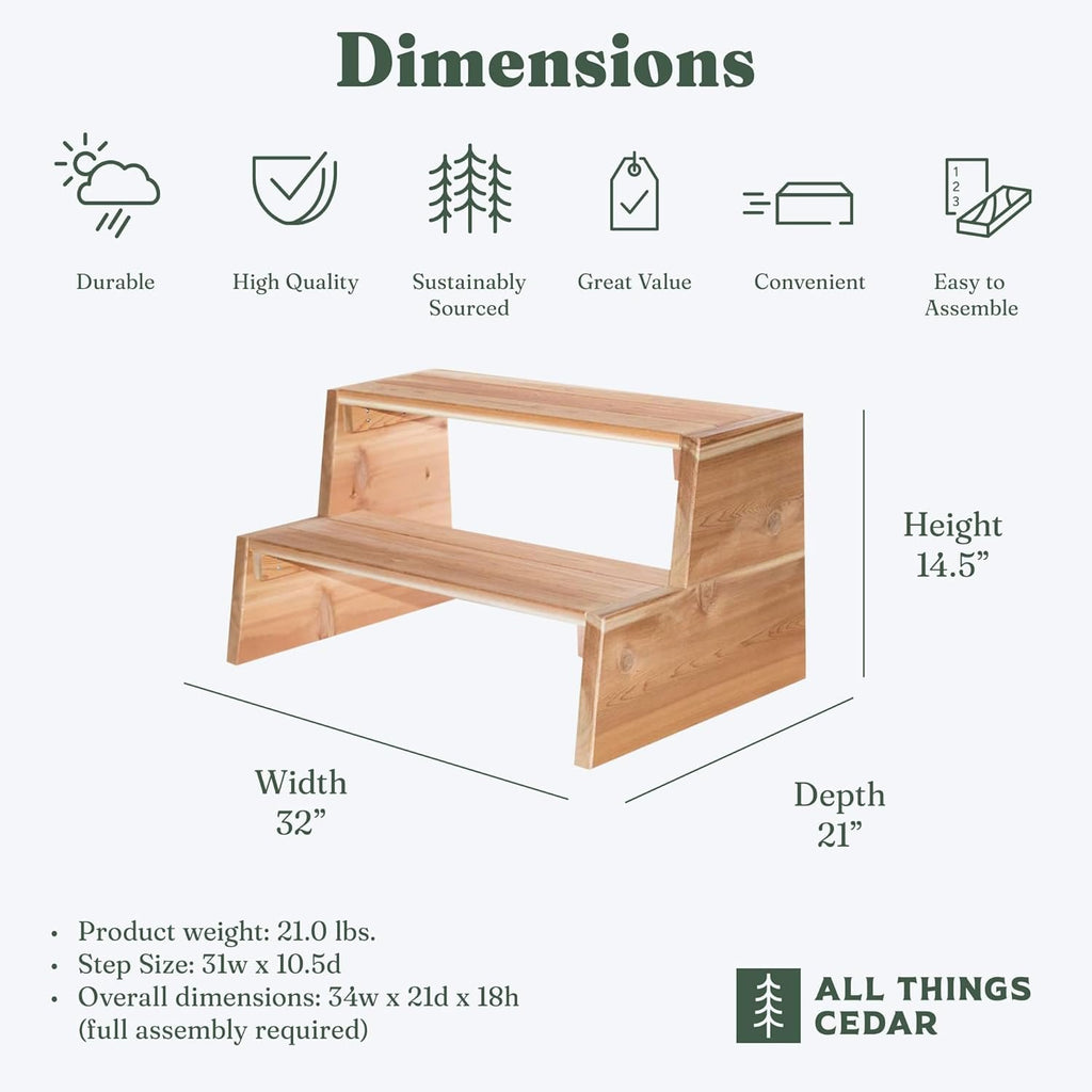 All Things Cedar Hot Tub Steps – view 2