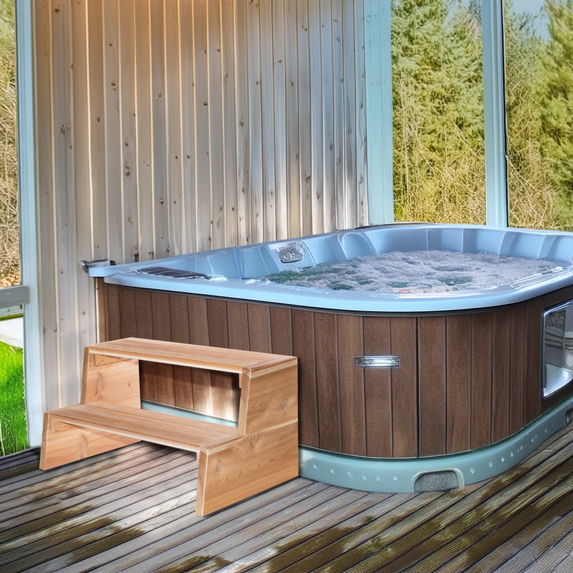 All Things Cedar Hot Tub Steps – view 3