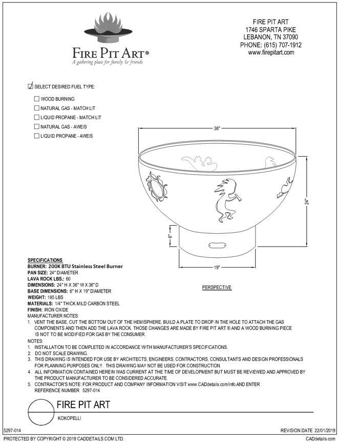 Fire Pit Art Kokopelli Fire Pit – view 7