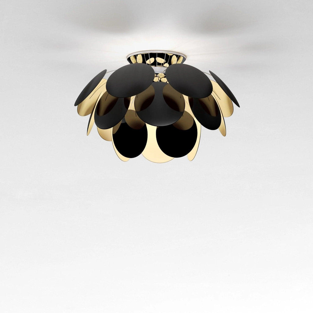 Discoco ceiling lamp black with gold — Marset