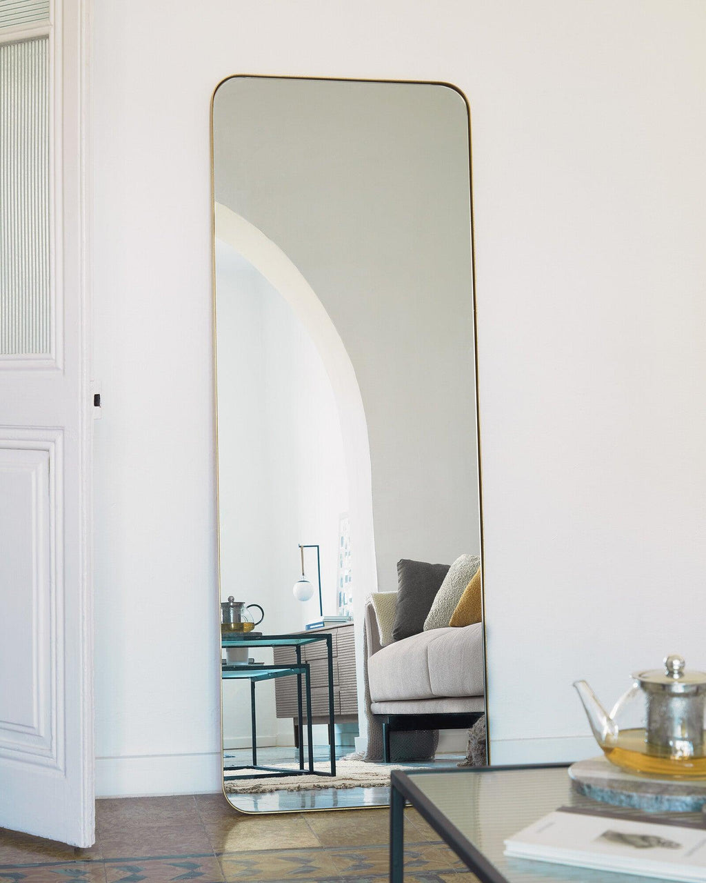 Marco wall mirror in the golden frame — Kave Home