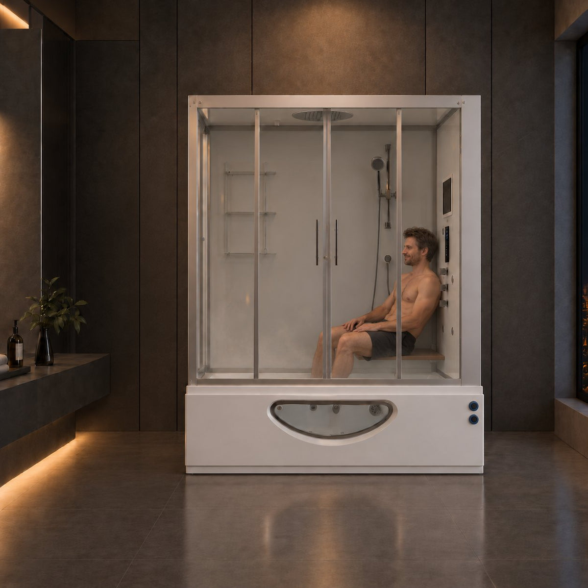 Maya Bath Catania Steam Shower, 71" x 38" x 88" – view 3