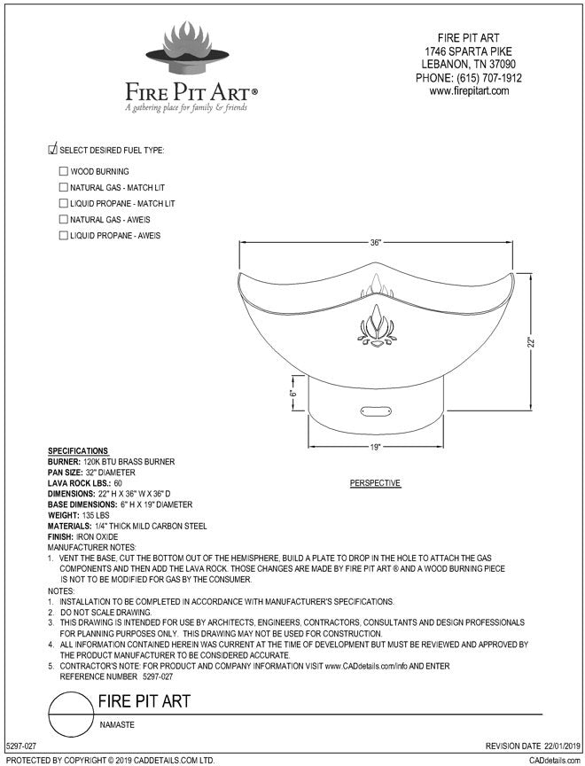 Fire Pit Art Namaste Fire Pit – view 5