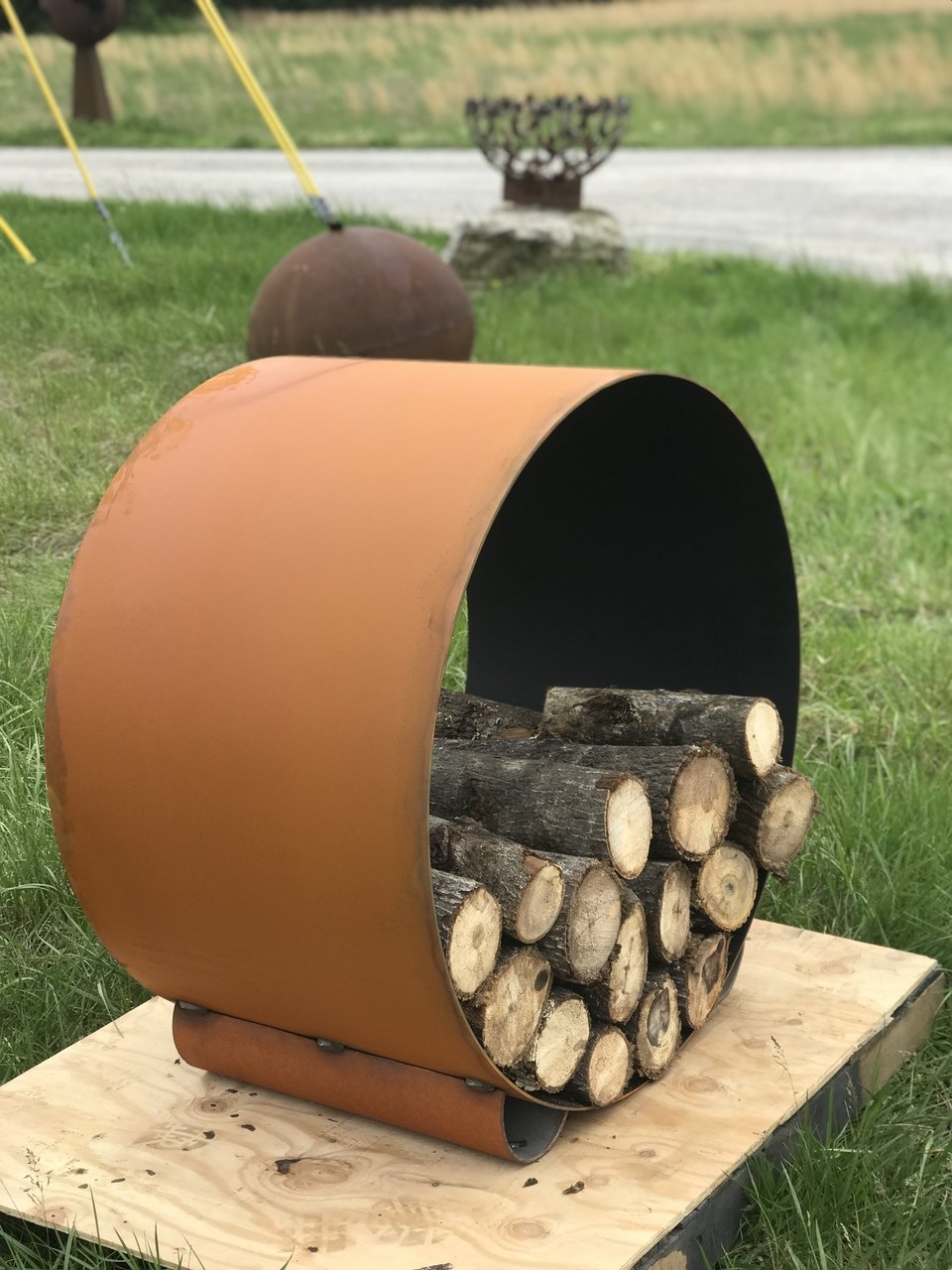 Fire Pit Art Orbital Log Rack – view 3